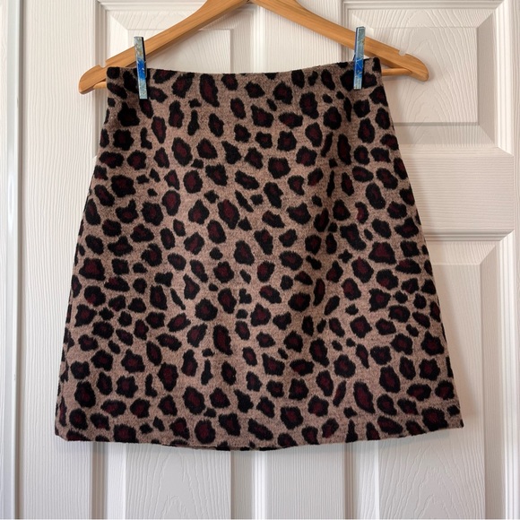 Anne Taylor Lined Petite Cheetah Skirt - Picture 1 of 5
